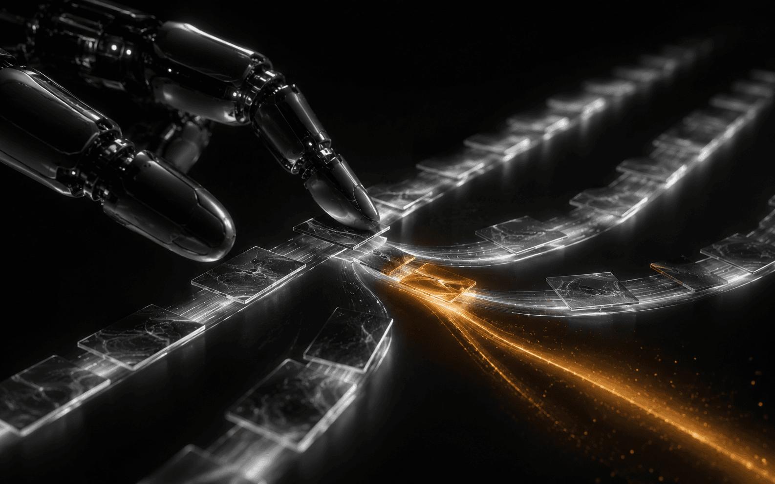 AI Marketing Tools — connected grid of channels and audiences delivering as one campaign